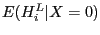 $ E(H_{i}^{L} \vert X=0)$