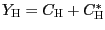 $ Y_{\text{\textsc{H}}}=C_{\text{\textsc{H}}}+C_{ \text{\textsc{H}}}^{\ast}$
