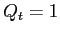 $ Q_{t}=1$