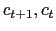 $ c_{t+1}, c_{t}$