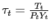 $ \tau_t = \frac{T_t}{P_{t}Y_{t}}$