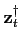 $ \mathbf{z}_{t}^{\dagger} $