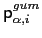 $ \mathsf{p}_{\alpha,i}^{gum}$
