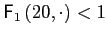 $ \mathsf{F}_{1}\left( 20,\cdot\right) <1$