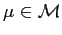 $ \mathbf{\mu}\in\mathcal{M}$