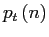 $ p_{t}\left( n\right) $