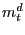 $ m_{t}^{d}$