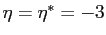 $ \eta=\eta^{*}=-3$