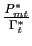$ \frac{P^{*}_{mt}}{\Gamma^{*}_{t} }$