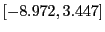 $ \left[ -8.972,3.447\right] $