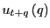 $ u_{t+q}\left( q\right) $