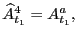$ \widehat{A}_{t_{1} }^{4}=A_{t_{1}}^{a},$