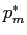 $ p_{m}^{\ast}$