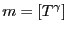 $ m=\left[ T^{\gamma }\right] $