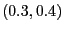 $ \left( 0.3,0.4\right) $
