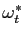 $ \omega^{*}_{t}$