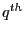 $ q^{th}$