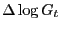 $ \Delta\log G_{t}$