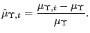 $\displaystyle \hat{\mu }_{\Upsilon,t}=\frac{\mu_{\Upsilon,t}-\mu_{\Upsilon}}{\mu_{\Upsilon}}.$