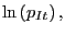 $ \ln\left( p_{It}\right) ,$