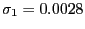 $ \sigma_{1}=0.0028$
