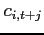 $\displaystyle c_{i,t+j}$