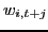 $\displaystyle w_{i,t+j} $