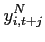 $\displaystyle y_{i,t+j}^{N}$