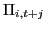 $\displaystyle \Pi_{i,t+j} $