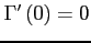 $\Gamma ^{\prime }\left( 0\right) =0$