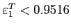 $\varepsilon^T_{1}<0.9516$