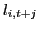 $\displaystyle l_{i,t+j} $