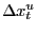 $\Delta x_t^u $