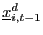$ \underline{x}_{i,t-1}^{d}$