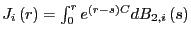 $ J_{i}\left( r\right) =\int_{0}^{r}e^{\left( r-s\right) C}dB_{2,i}\left( s\right) $