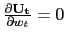$ \frac{\partial\mathbf{U_{t}}}{\partial w_{t}} = 0$