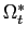 $ \Omega_{t}^{\ast}$