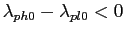 $ \lambda_{ph0}-\lambda_{pl0}<0$