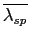 $ \overline {\lambda_{sp}}$