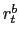 $ r_{t}^{b}$