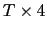 $ T\times4$