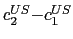 $ {\small c}_{2}^{US}{\small -c}_{1}^{US}$