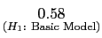 $ \underset {(H_{1}:\ \text{Basic Model})}{{\small0.58}}$