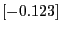 $[-0.123]$