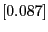 $[0.087]$