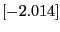 $[-2.014]$