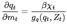 $\displaystyle \frac{\partial q_{t}}{\partial m_{t}} = \frac{\beta\chi_{t} }{g_{q}(q_{t},Z_{t})}$