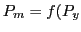 $\displaystyle P_{m}=f(P_{y}$