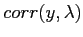 $ corr(y,\lambda)$