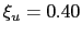 $\xi_u=0.40$